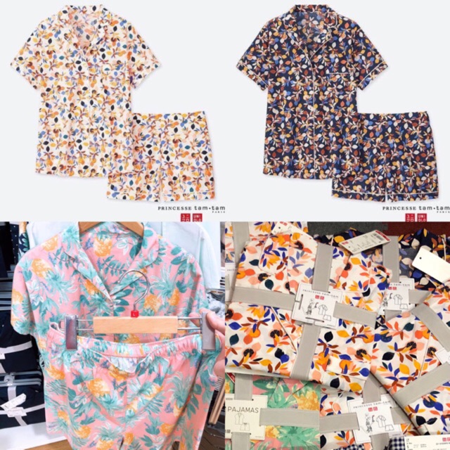 Bộ Pijama Uniqlo - Bộ đồ mặc nhà ( cộc tay- quần đùi)