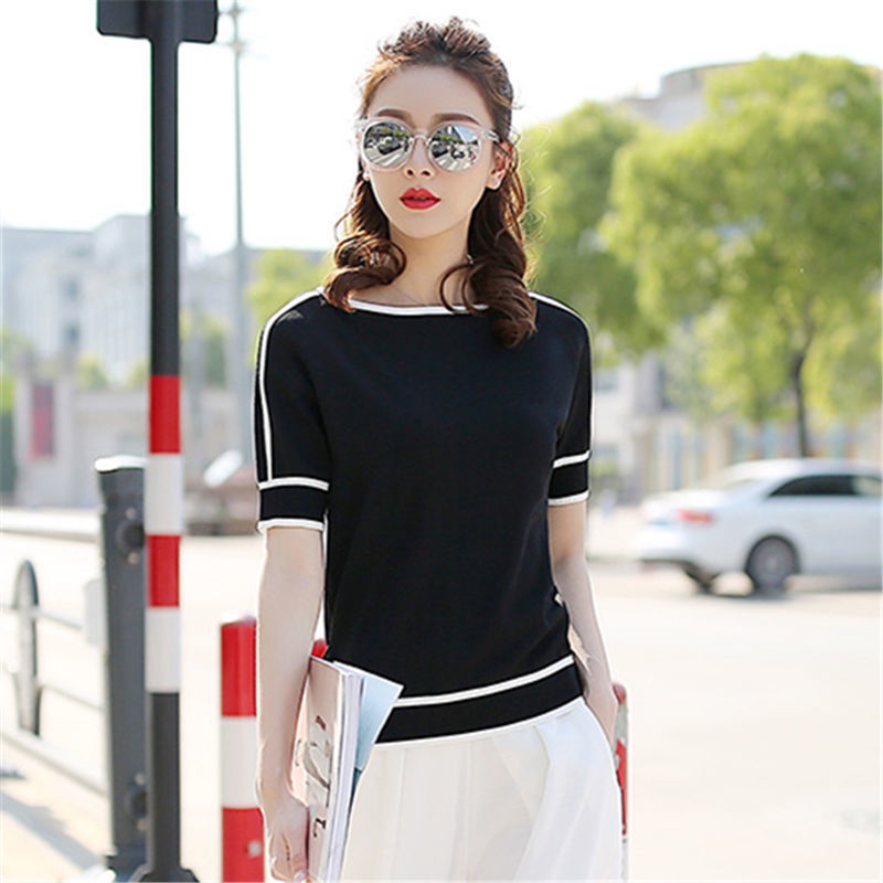 Áo Thun Tay Ngắn Họa Tiết Ca Rô Thời Trang Dành Cho Nữ