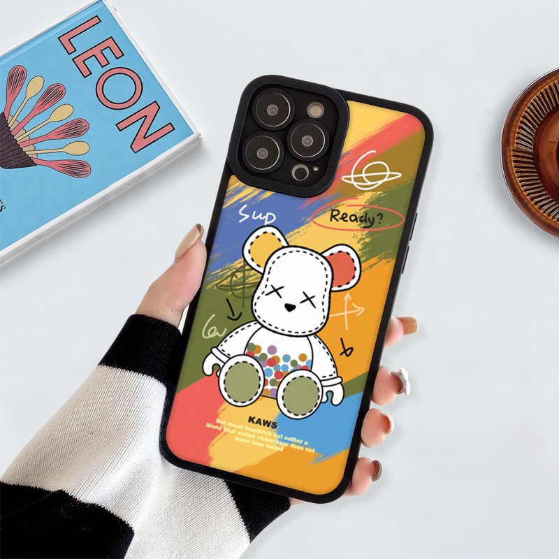 Ốp lưng iphone cạnh vuông lỗ camera kaws ready 6/6splus/7/7plus/8/8plus/x/xs/11/12/13/pro/max/promax-SALE HOT U4-13