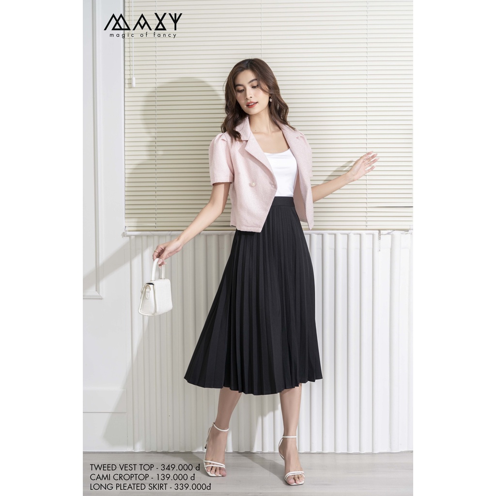 Áo vest ngắn tay phồng tweed vest top Maxy Workshop | BigBuy360 - bigbuy360.vn