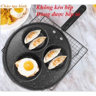 Chảo chia ô tạo hình, chảo rán trứng, chảo rán bánh 3 ô tròn