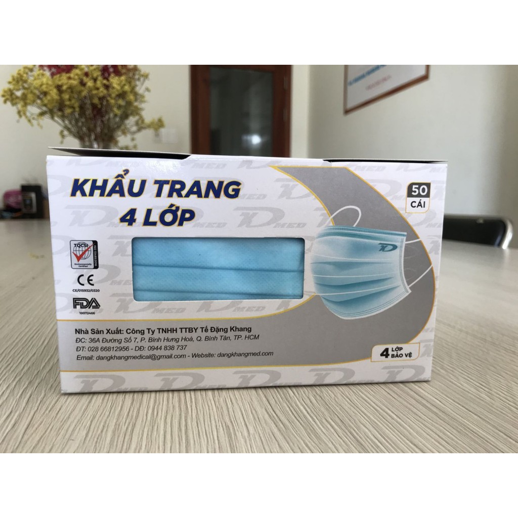 Khẩu trang y tế 4 lớp Đặng Khang hộp 50 cái