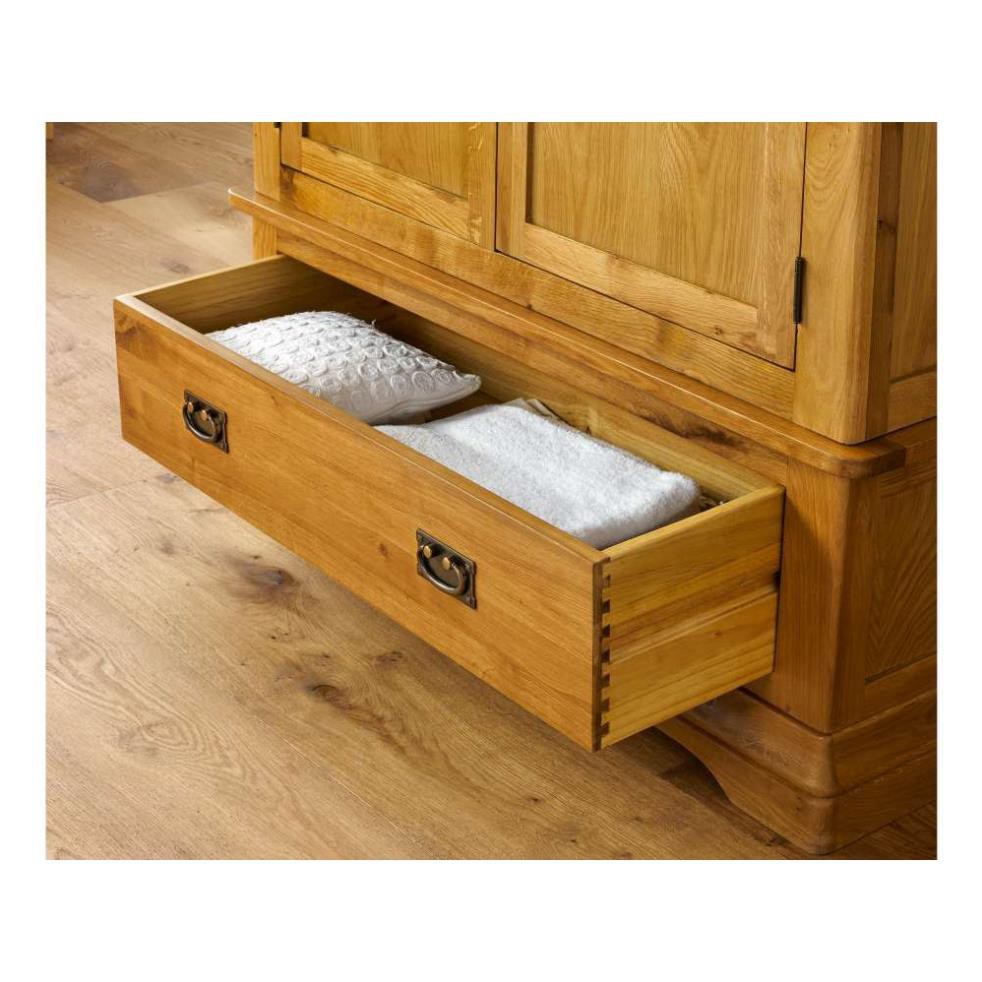 Tủ áo gỗ sồi Mỹ 2 buồng 1 ngăn kéo | BigBuy360 - bigbuy360.vn