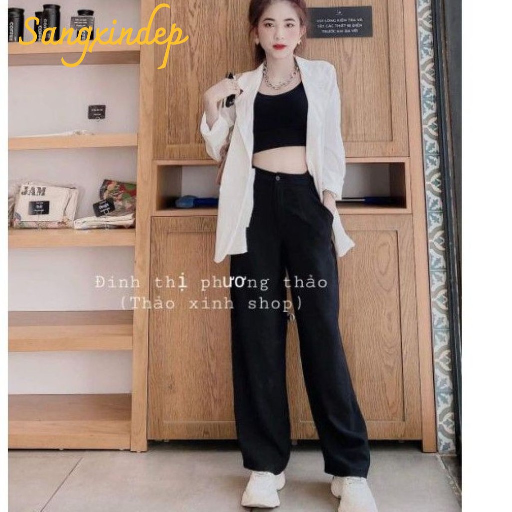 Quần tây ống rộng 100% xịn đẹp vải tuyết mưa chuẩn mốt! 09