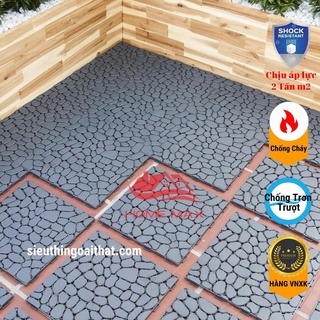 50 Tấm Vỉ Nhựa Lót Sàn Viên Sỏi. Lót Sàn Ban Công/Sân Thượng/Phòng Tắm/Sân Vườn/Hồ Bơi. 30x30xCao1.4cm. Hàng VNXK-Loại 1