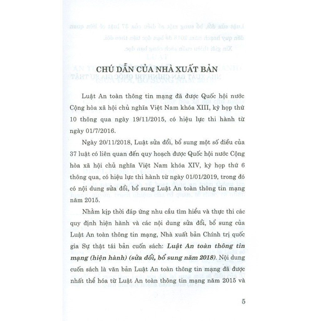 Sách - Luật An Toàn Thông Tin Mạng (Hiện Hành) (Sửa Đổi, Bổ Sung Năm 2018) | BigBuy360 - bigbuy360.vn