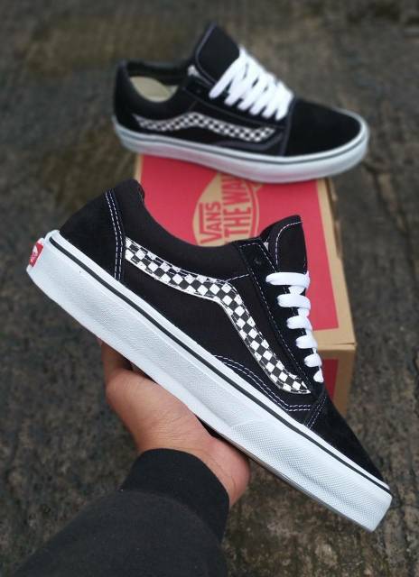 Giày Vans Old Skool V Sides 100% Phối Màu Đen Trắng Thời Trang Trẻ Trung