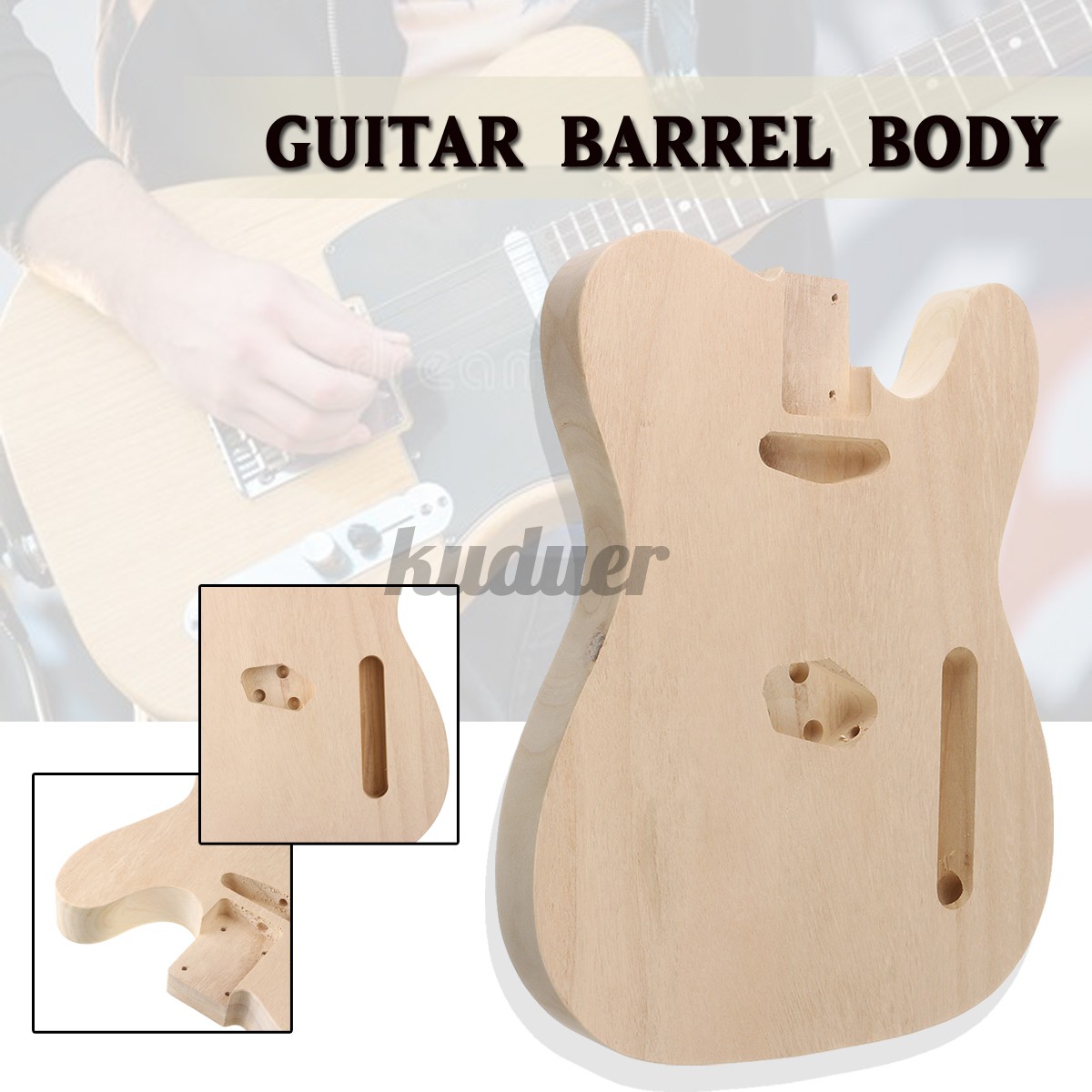 Unfinished DIY Electric Guitar Barrel Body Polished Maple for TL Style Guitar