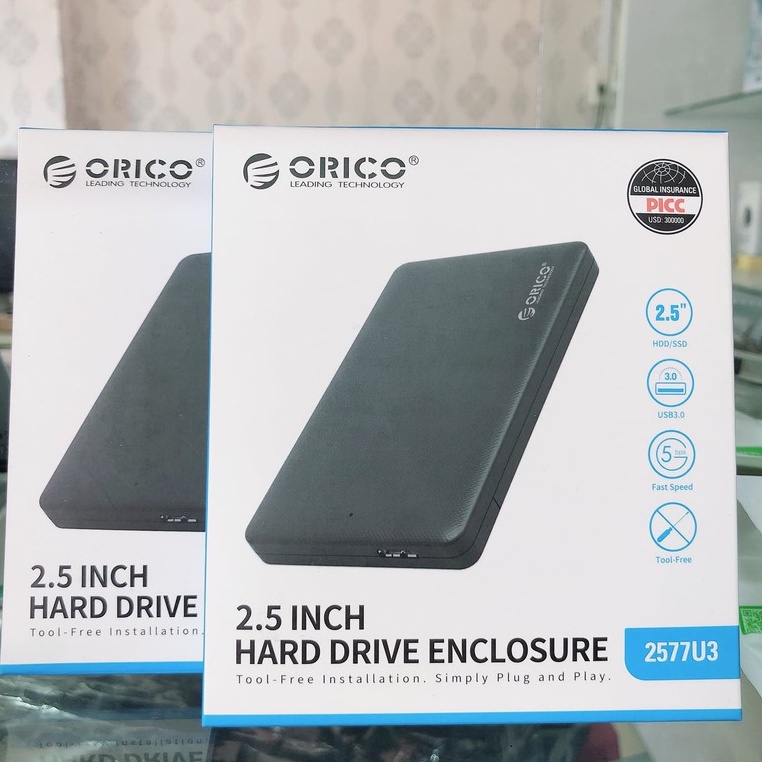 Hộp đựng ổ cứng Orico 2577U3 2.5'' SSD/HDD SATA 3 USB 3.0 - Hàng chính hãng