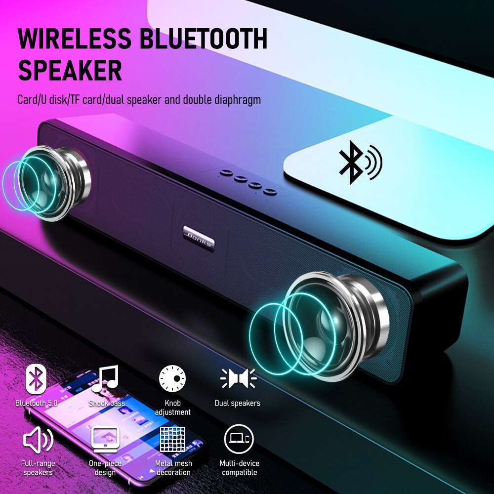 Loa Bluetooth Bonks N2 - Âm thanh vòm 6D Siêu Trầm