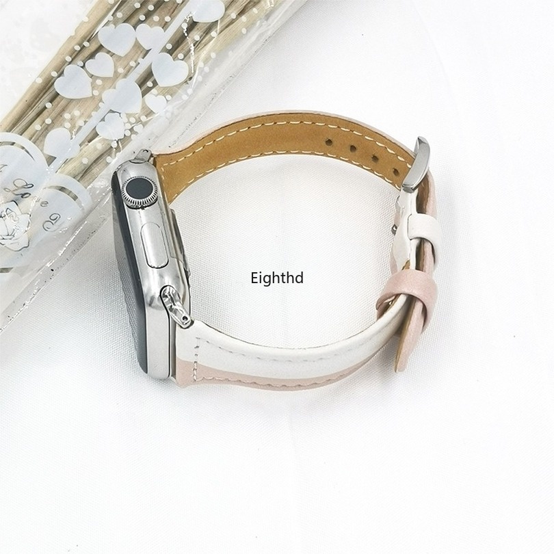 Dây Đeo Đồng Hồ Apple Bằng Da Thời Trang Thay Thế Cho Iwatch Series Se 6 5 4 3 2 1 40mm 38mm 42mm