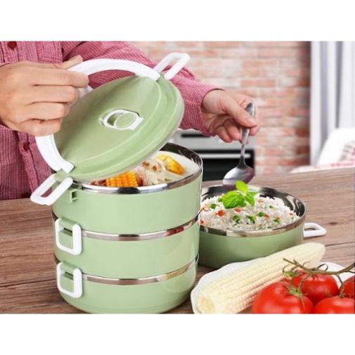 Hộp đựng cơm lúa mạch 3 tầng