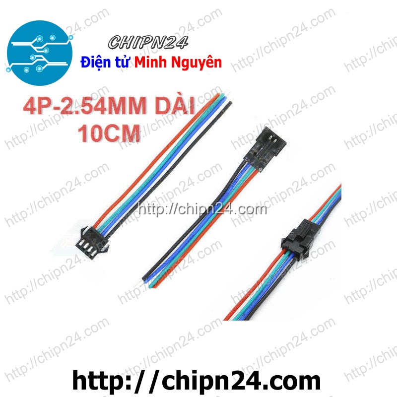 [2 CẶP] Dây khớp nối SM 2.54mm 4P 10CM