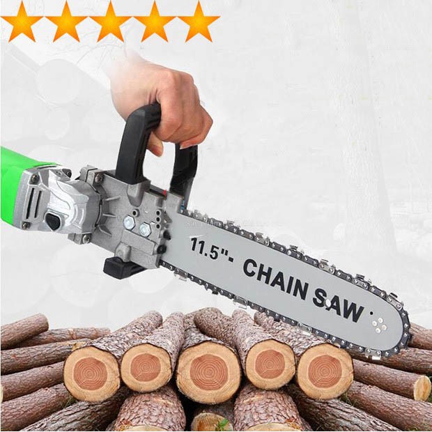 [Xả kho tết] Lưỡi cưa xích gắn máy mài cầm tay, Bộ chuyển máy mài thành máy cưa CHAINSAW - BẢO HÀNH UY TÍN