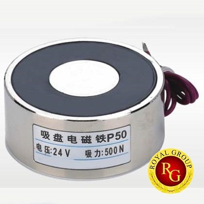 Nam châm điện 24V - 500N - 1000N (hút 50kg - 100kg)