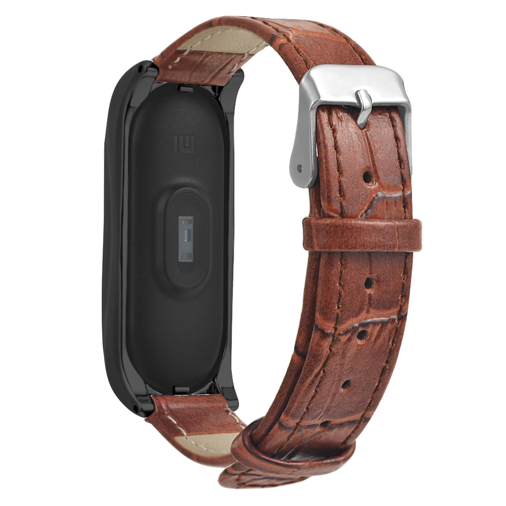 Dây Đeo Da Thay Thế Cho Đồng Hồ Thông Minh Xiaomi Mi Band 6 5 4 3