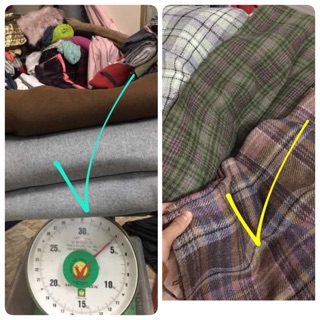 Vải dạ ép lông cừu tông nâu tây và ghi sáng+ dạ kẻ nâu+ đỏ tươi+ lót gió đỏ