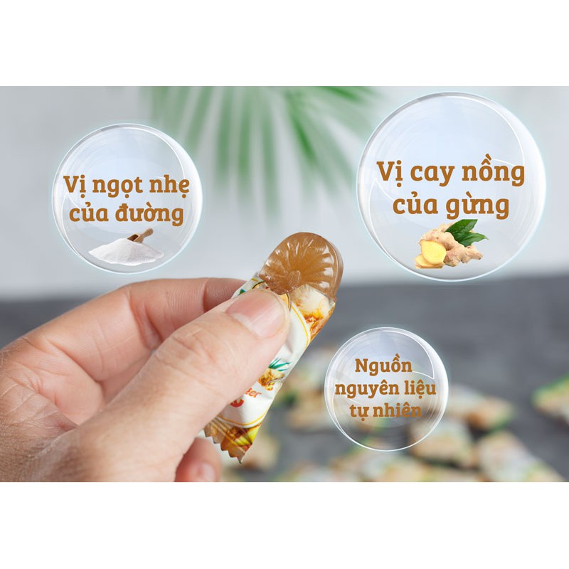 Combo 3 Gói Kẹo Gừng Cheonnyeonae Hàn Quốc Premium Ginger Candy Gói 200g - Hạn sử dụng: 2022