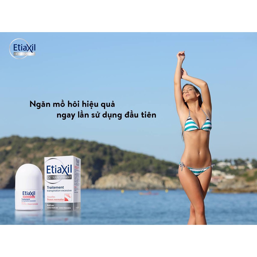 Combo Lăn khử mùi hàng ngày Etiaxil 50ml và Lăn khử mùi ngăn tiết mồ hôi cho da Thường Etiaxil (màu đỏ) 15ml