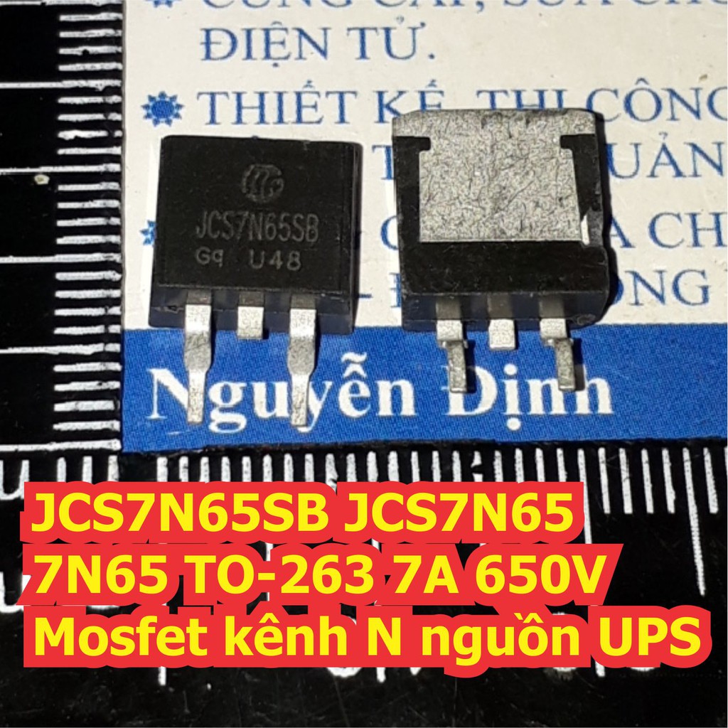 5 con JCS7N65SB JCS7N65 7N65 TO-263 7A 650V Mosfet kênh N nguồn UPS kde7392