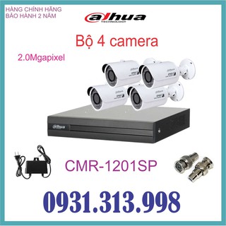 Trọn bộ 4 camera dahua 2.0mp
