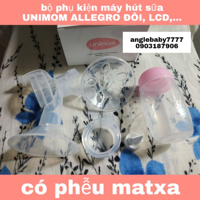 01 bộ phụ kiện máy hút sữa unimom ALLEGRO ĐÔI, MINUET , KPOP UNIMOM