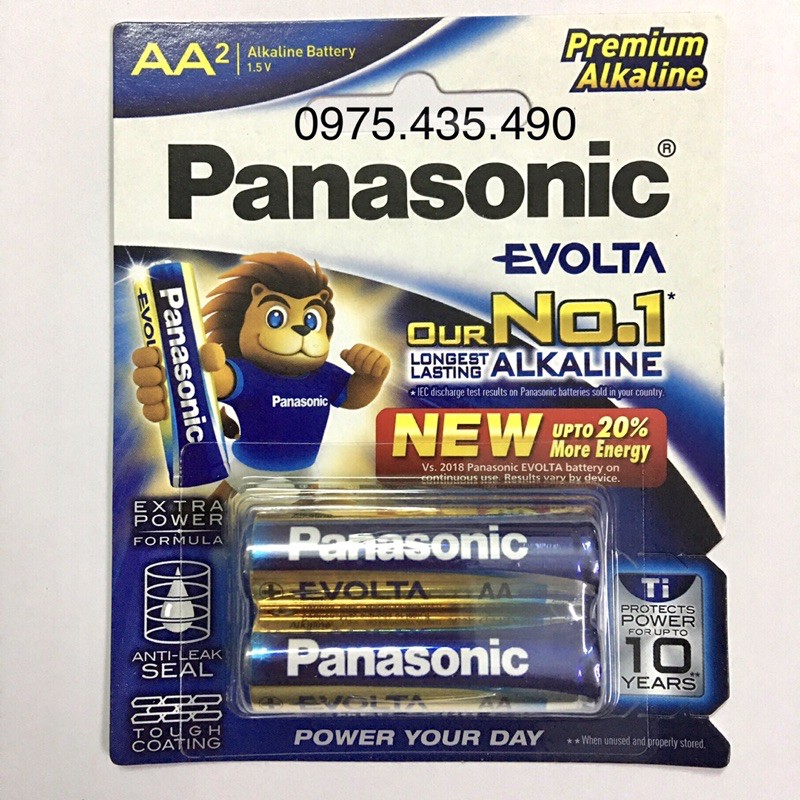 Pin AA Panasonic Evolta Dung Lượng Cao vỉ 2 viên Made in ThaiLand