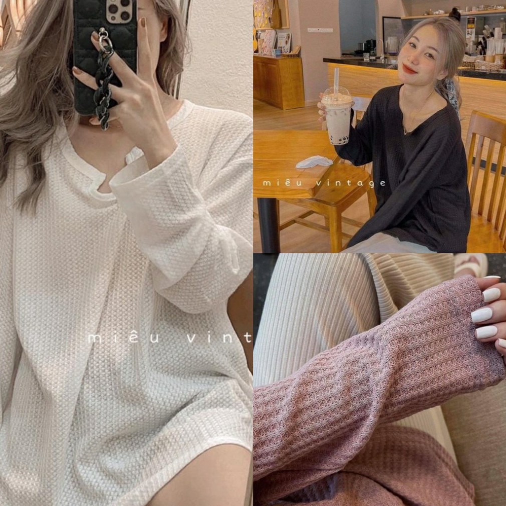 Áo len dài tay nữ thu đông, áo sweater phong cách hàn quốc - Áo len tăm cổ 3 phân mềm mịn, co giãn nhiều màu sắc, áo len