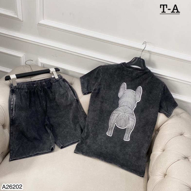 Bộ Quần Áo Nam In Hình Chó Pun Siêu Đẹp - Quần Áo Nam Chất Cotton Loang Siêu Mát