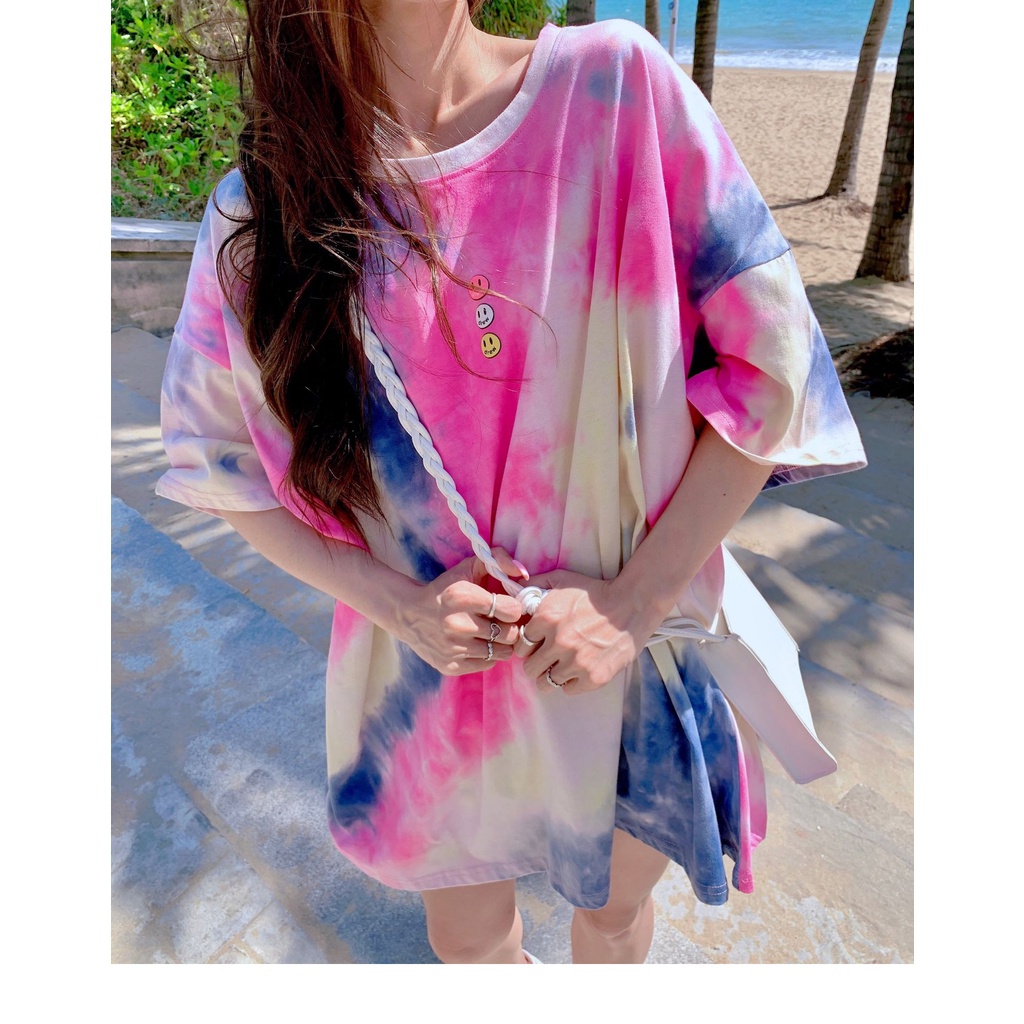 Áo Thun Nữ Tay Lỡ Form Dài Rộng Thời Trang Hàn