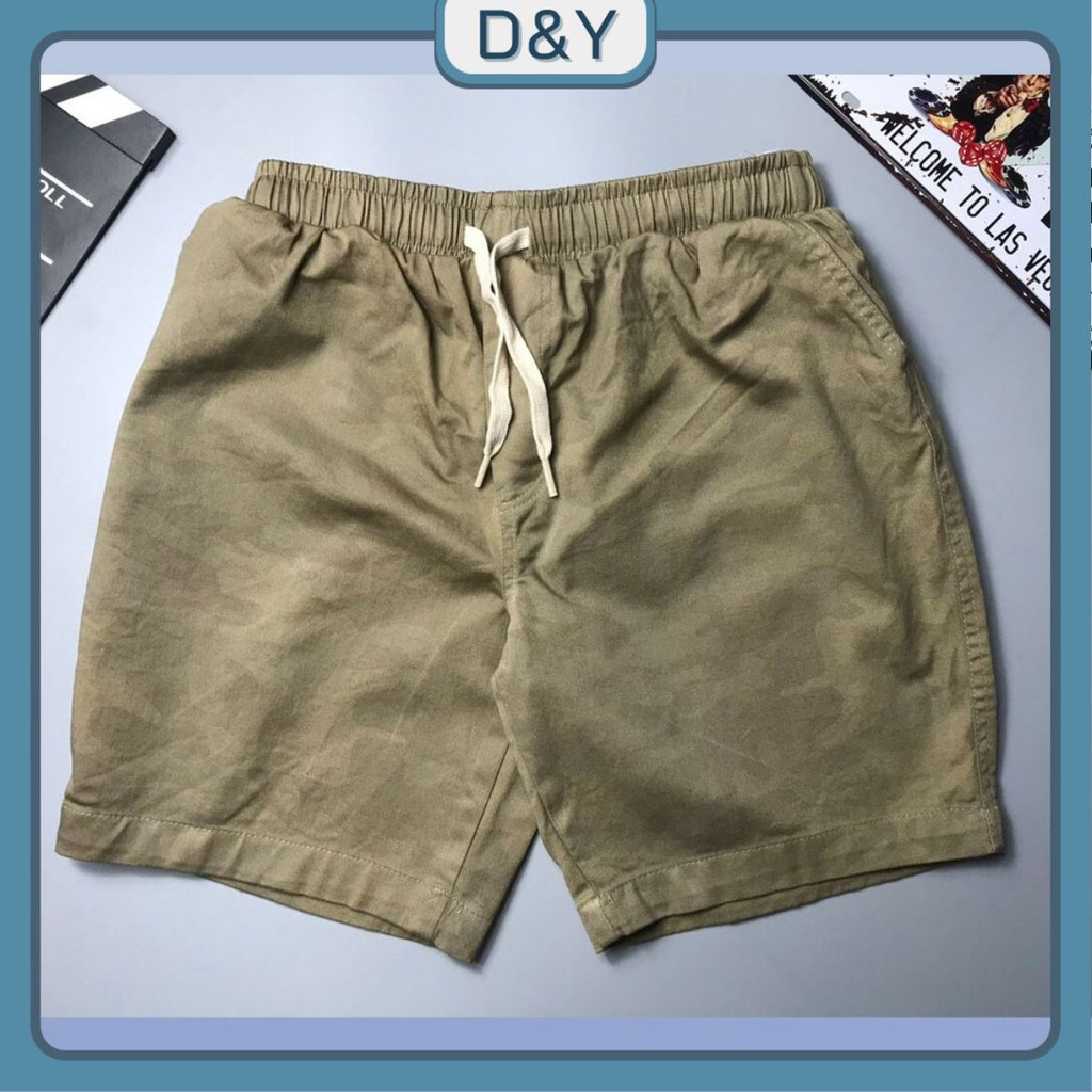 Quần đùi nam lưng thun kaki co giãn cao cấp mặc nhà đi chơi thể thao nhiều màu siêu chất D&Y