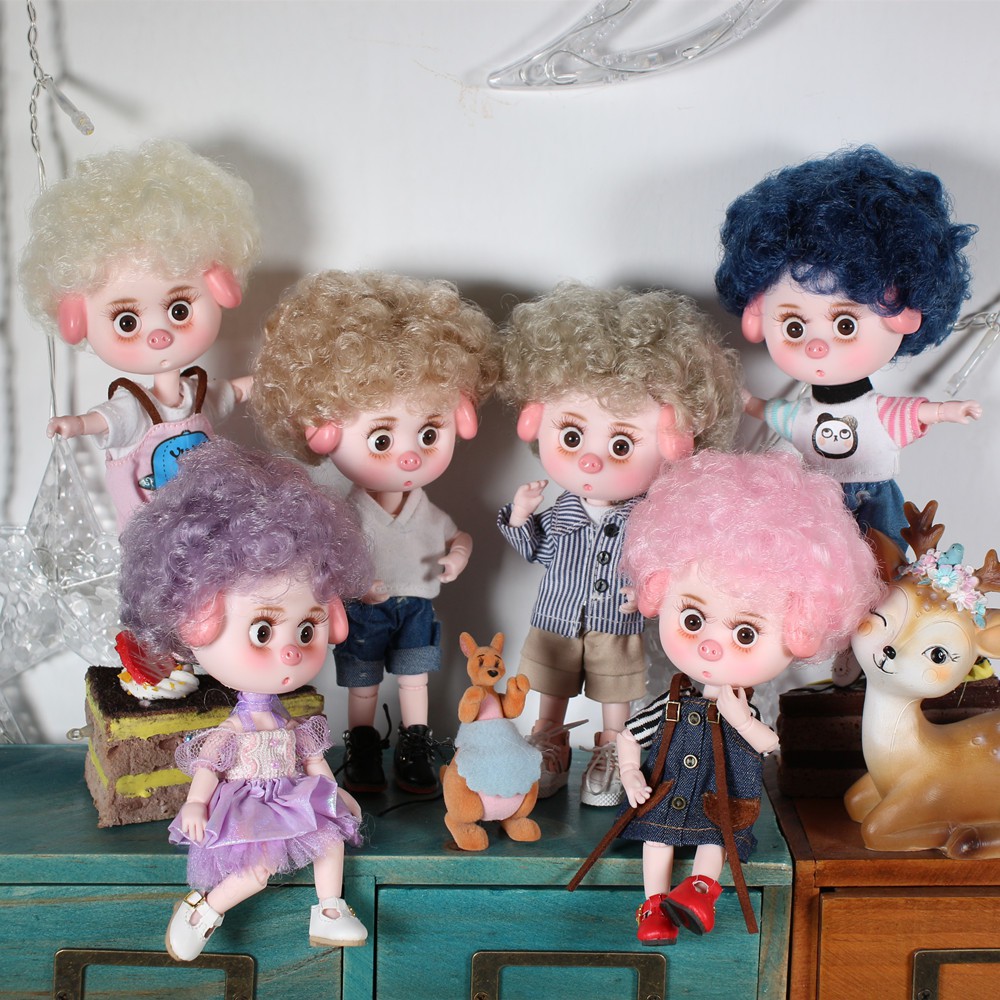 Dream Fairy 1/12 BJD No.2 DODO Pigies Doll with hair 14cm mini doll 26 joint body Cute children gift toy ob11
