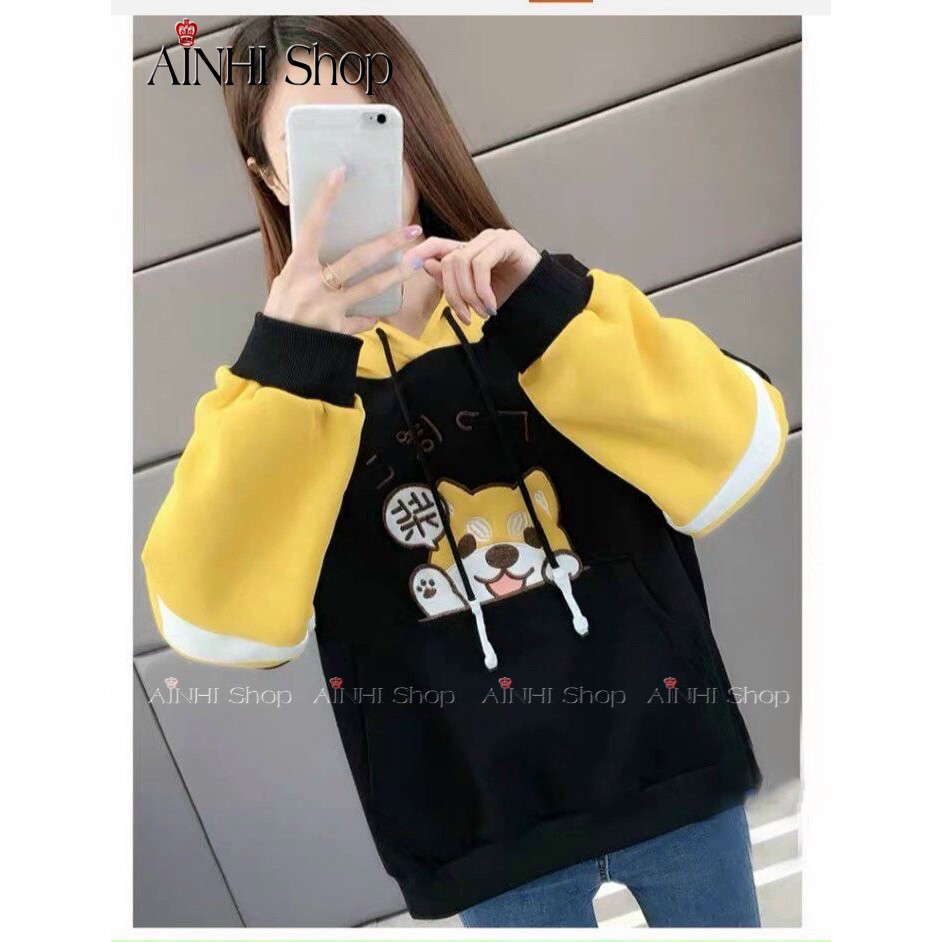 Áo Hoodie ❤️FREESHIP❤️ Áo Khoác Hoodie Nữ (Cún Dễ Thương) Vải Nỉ Nhiều Màu - Áo Hoodie Free Size Dưới 60KG | BigBuy360 - bigbuy360.vn