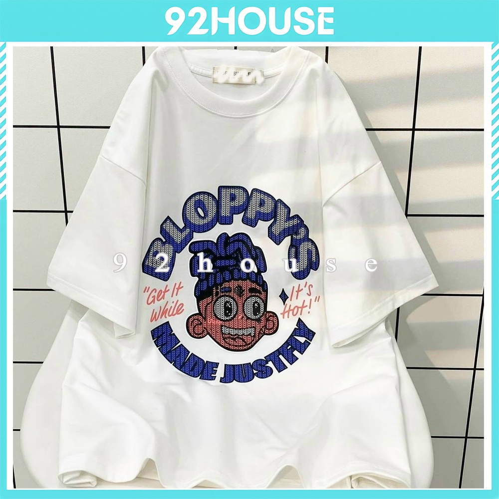 Áo phông rộng tay lỡ unisex boy tóc xoăn áo thun freesize