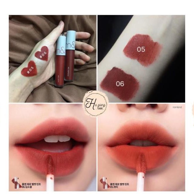 Son kem lì Romend zero velvet tint 06, Son zeo velvef romand 06