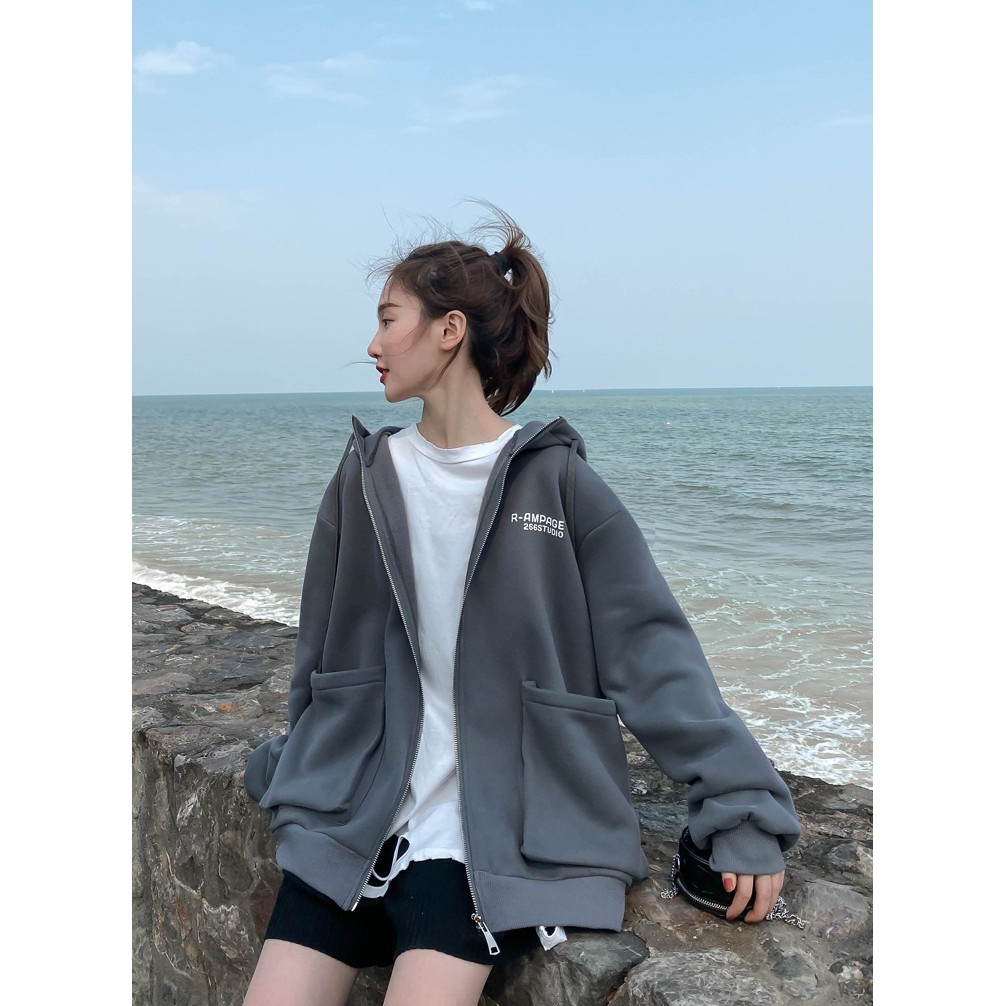 Áo Khoác Hoodie Form Rộng RAMPAGE Khóa Kéo Unisex Hot Trend - VIETCENTRE | BigBuy360 - bigbuy360.vn