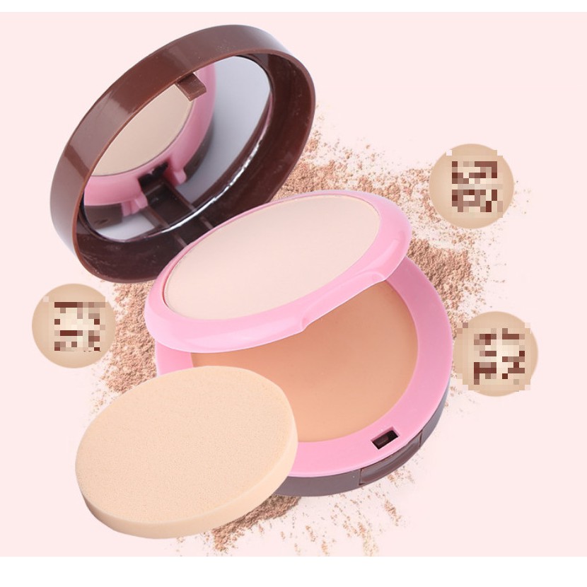 Ảnh thật ☘️ Phấn nền 2 tầng GẤU THỎ VỊT DAIDUOLA D2009 nội địa chính hãng mịn da lâu trôi che phủ tốt