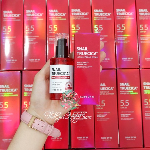 Tinh Chất Ốc Sên Đen Làm Mờ Vết Thâm, Rỗ, Phục Hồi Da Some By Mi Snail Truecica Miracle Repair Serum 50ml