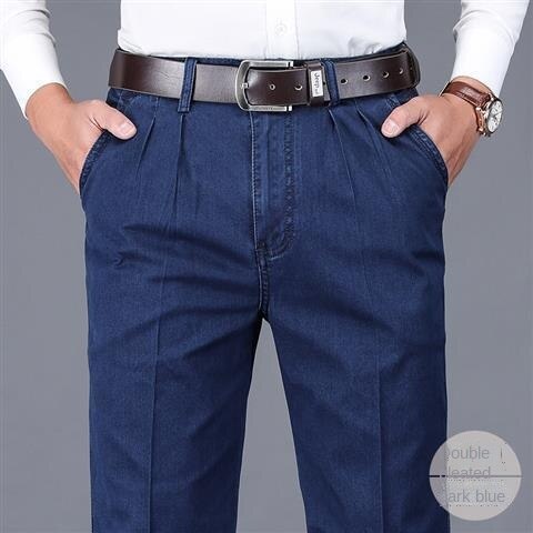 Quần Jean Dài Lưng Cao Dáng Rộng Thời Trang Xuân Hè Cho Nam Trung Niên 5 Tuổi 60