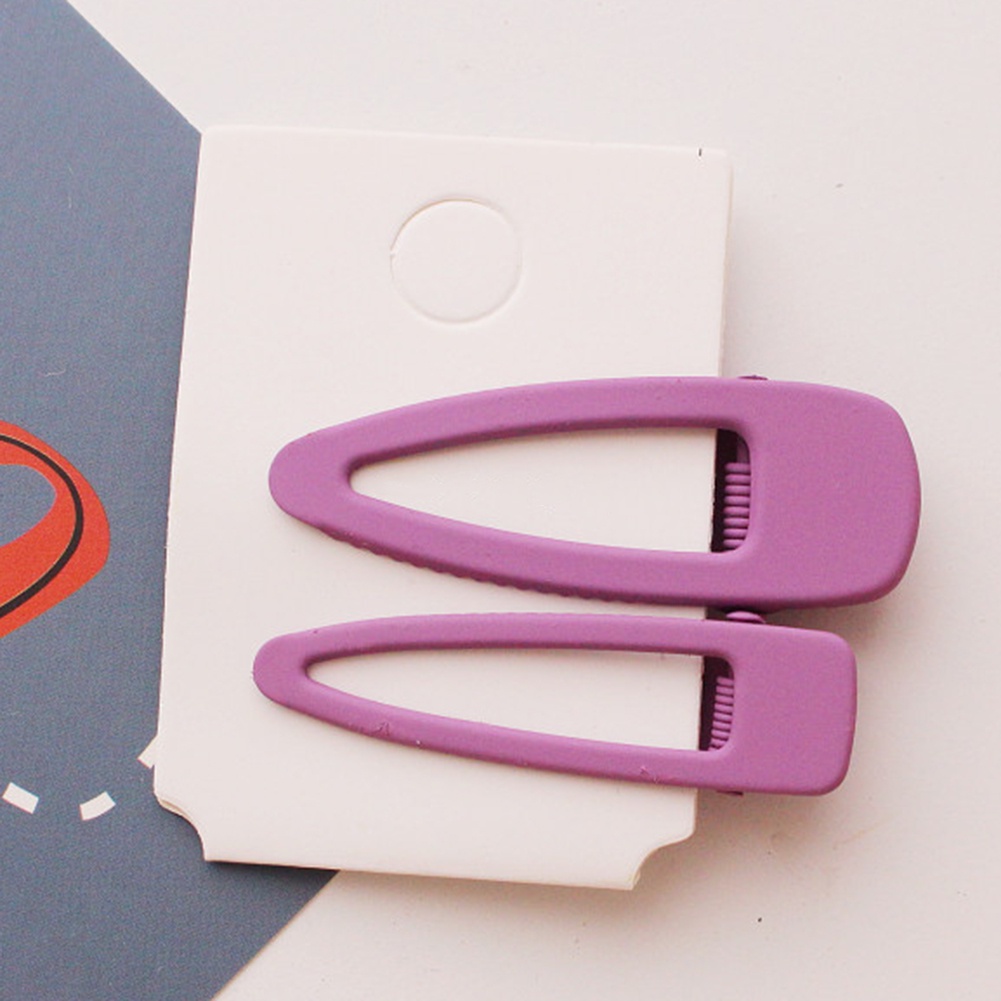 Set 2 Kẹp Tóc Nữ Màu Trơn Hình Giọt Nước