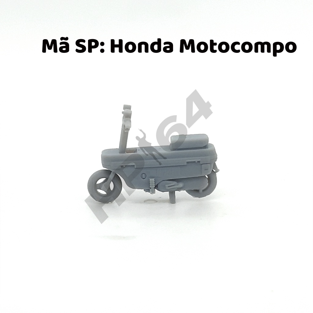 Mô hình xe mô tô thô chưa sơn tỉ lệ 1/64 Motocompo