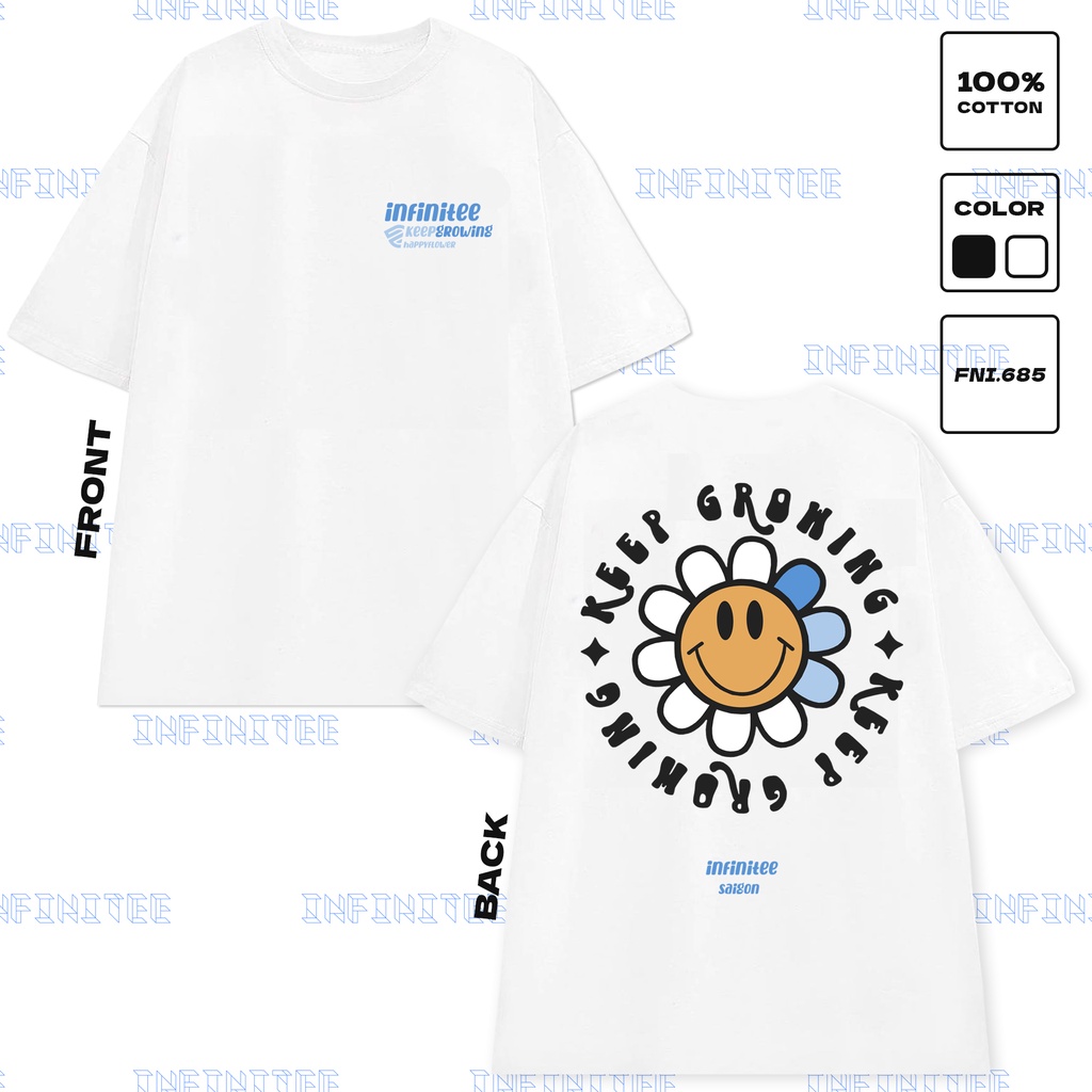 Áo thun INFINITEE Fni0685, Thun 100% Cotton - form rộng Unisex.