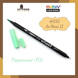 Bút brush viết calligraphy hai đầu Marvy 1122 - Màu xanh lá pastel (Peppermint - 70)