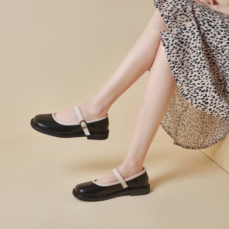 Giày Lolita trơn cài trước kèm ảnh thật