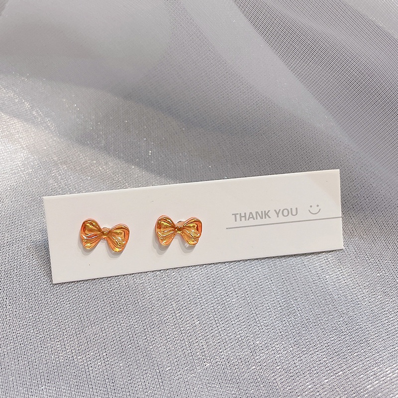 Khuyên tai hình nơ nhiều màu sắc tùy chọn xinh xắn cho nữ