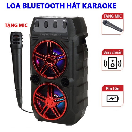 Loa Bluetooth Cl97 Hát Karaoke Tặng Kèm Mic Nghe Nhạc Cực Đã Âm Bass C