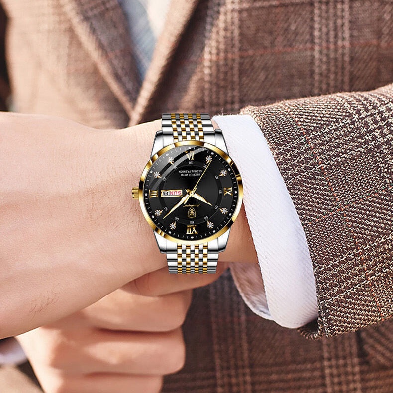 Đồng Hồ Nam Chính Hãng POEDAGAR TD5 Dây Thép Đúc Đặc Phong Cách Thời Trang Doanh Nhân Đẹp Sang Trọng Có Lịch Ngày | BigBuy360 - bigbuy360.vn