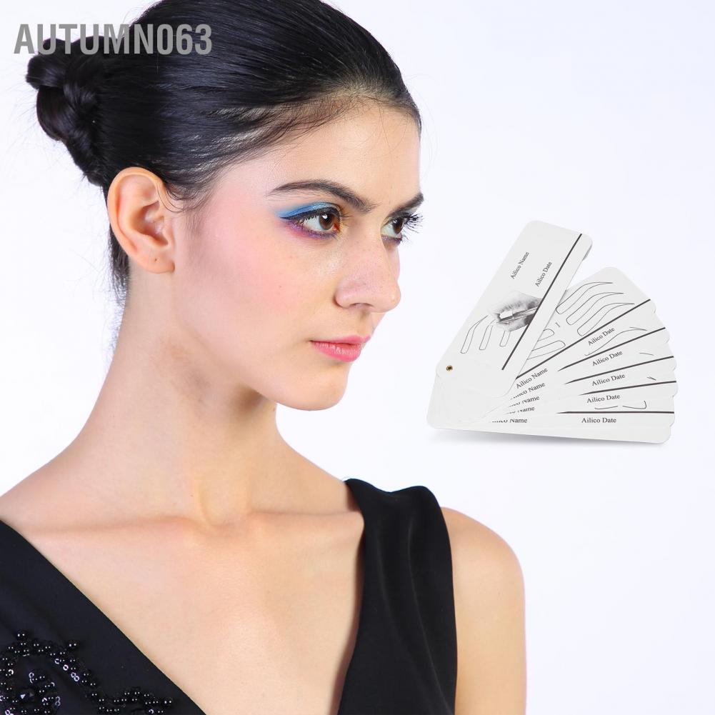 Autumn063 10 cái Tái Sử Dụng Hình Xăm Lông Mày Sách Bài Tập Vẽ Microblading Thực Hành Cho Người Mới Bắt Đầu