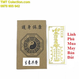 Miếng linh phù dán điện thoại phong thủy MUA MAY BÁN ĐẮC; có thể dán trên máy tính bảng; Dài 4.5cm, rộng 3cm- SP005360