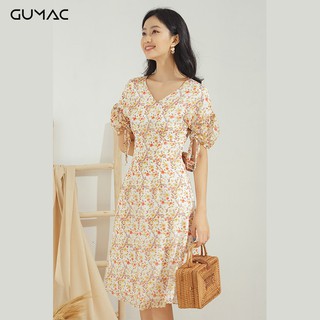 Đầm hoa tay rút gumac size m